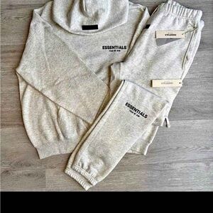 Essentials Light Gray Hoodie and Joggers Set new with tags including dust bag